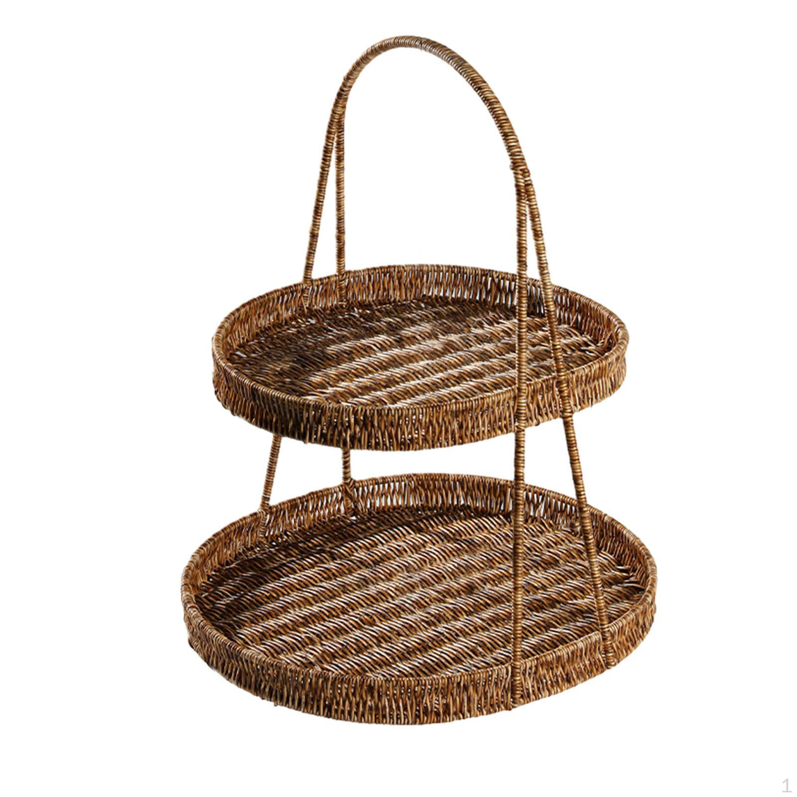 

2-х уровневый поднос для закусок, сухофруктов, полка для хранения косметики