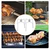 2Pcs Rotisserie Meat Forks, Stainless Steel Grill Rotisserie Spit Rod Forks with 4 Claws for Roasted Chicken Lamb Steak Electric BBQ Fork Accessories