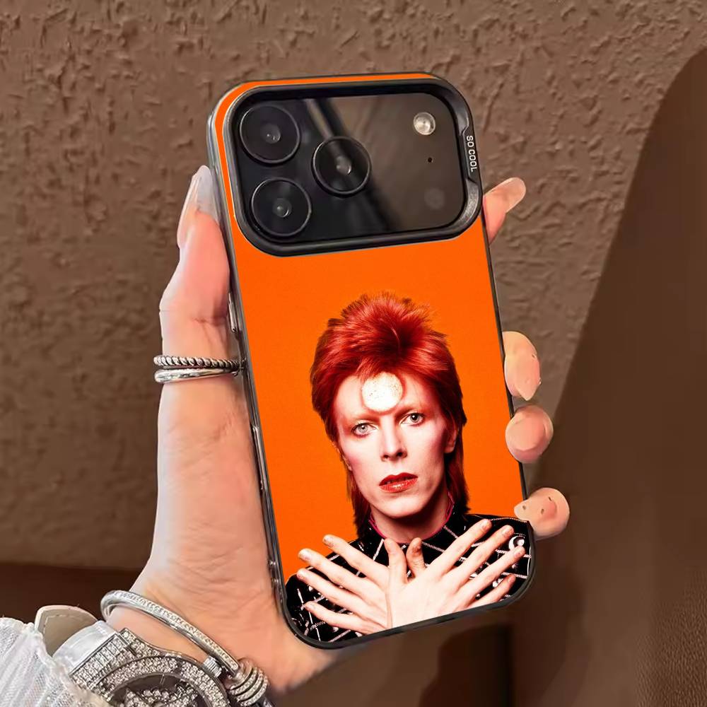 Singer D-David B-Bowie  Phone Case Color Silver Shell For IPhone 17 16 15 14 13 12 11 Pro Max Plus