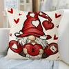 Valentine's Day Dwarf Pillowcase Linen Heart Printed Pillowcase
