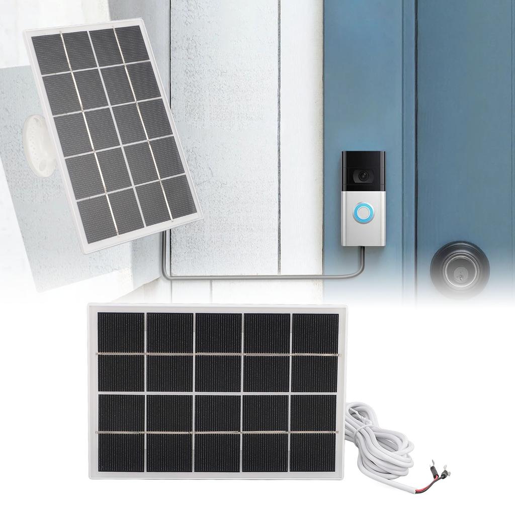 Security Camera Solar Panel  r Wall Mounted 3W 5V Monocrystalline Solar Panel for Video Doorbell 4 3 Plus 2