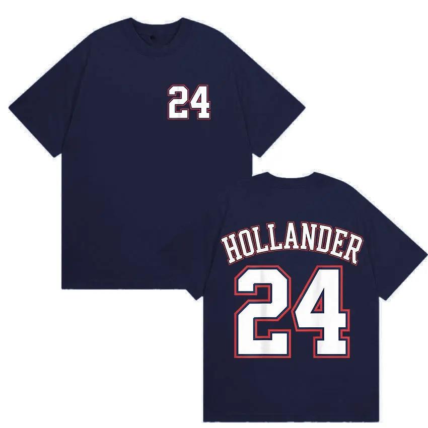 2026 Hot Movie Heated Rivalry Hollander 24 Graphic T Shirt Mens Womens Luxury Fashion Cotton Oversized Tshirt Street Wear Y2K