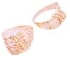 Purple Gold Wide Version Shiny Hollow Ring Fashionable Rose Gold Plated Gold Live Ring