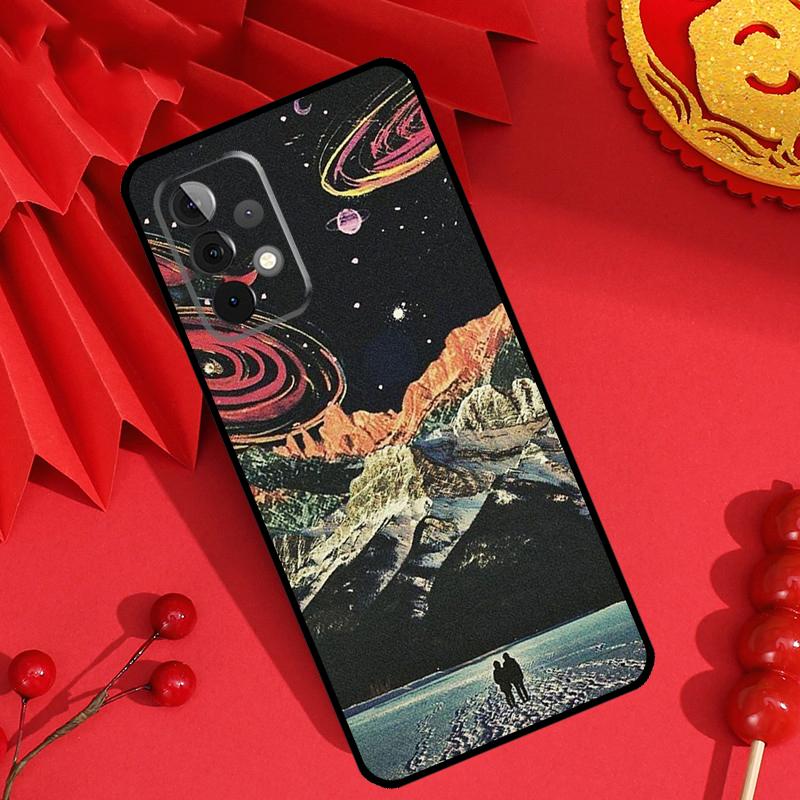 Moon Stars Space Case For Samsung Galaxy M34 M54 M32 M52 M15 M11 M12 M13 M14 M06 M16 M36 M56 M31 M53 M35 M55