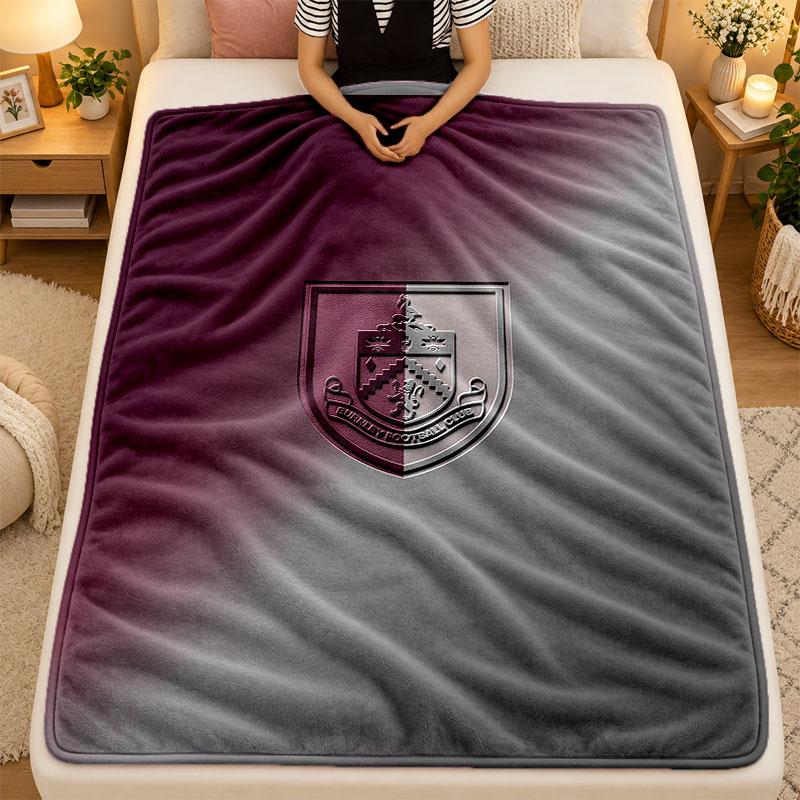 Flannel BlanketBurnley Football Warm Soft Throw Blanket for Indoor Sofa Bed Living Room Use