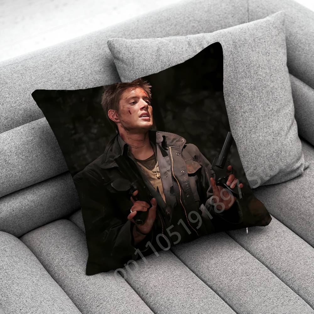 D-Dean Winchester J-Jensen Ackles S-Supernatural Throw Pillow Case For 55X55Cm 30Cm 50Cm 45Cm 40Cm Square Chair Pillowcase Case