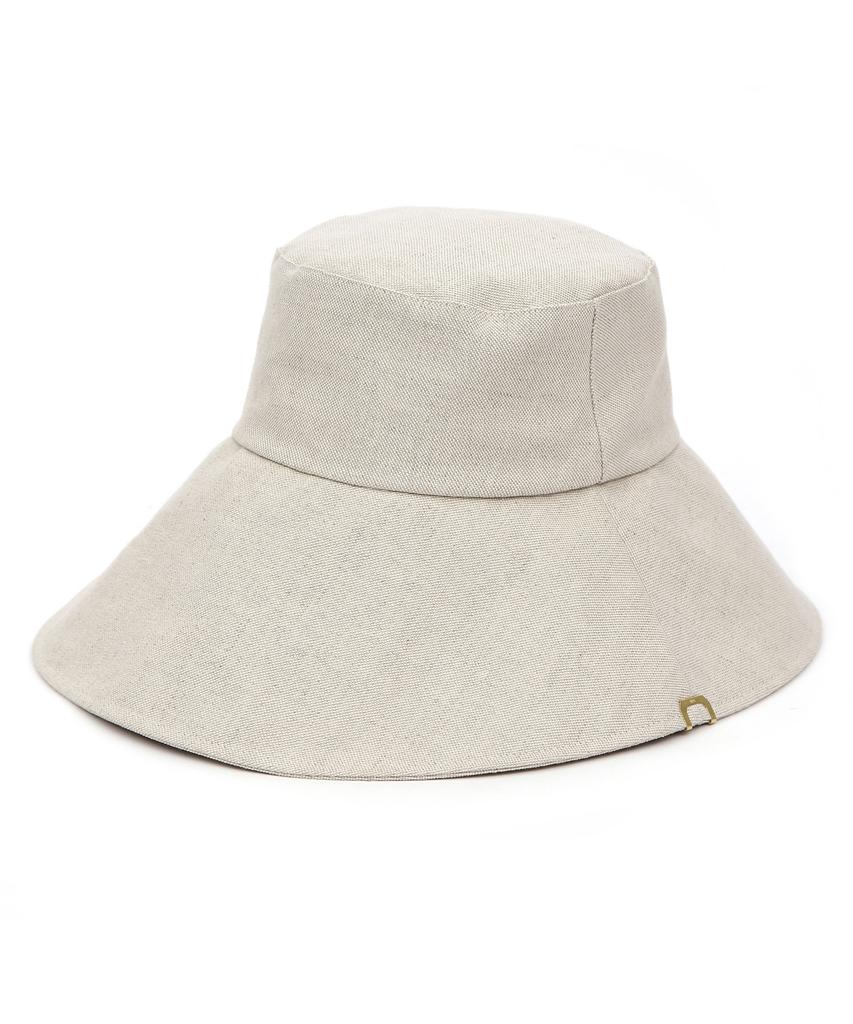 Eondeokeonteulolseutyudio Cotton Wide Bucket Hat Wide Bucket / Big Eye Linen / Sand Beige