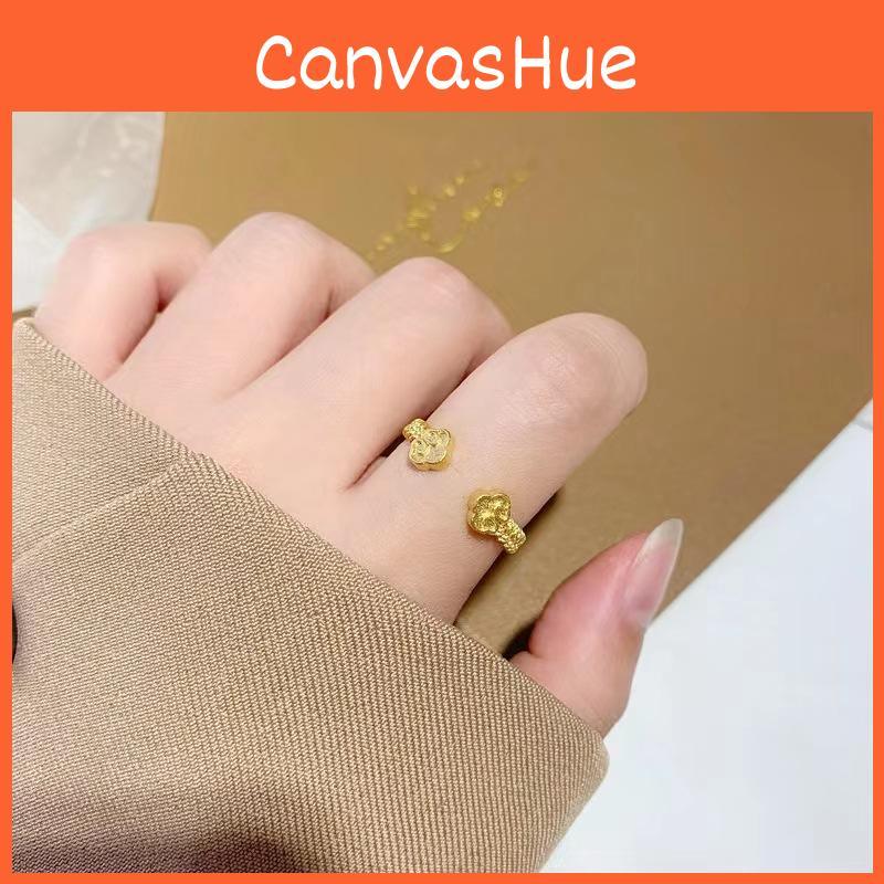 Unique Floral Design Adjustable Ring Brass Gold Plated Perfect For Wedding Gifts