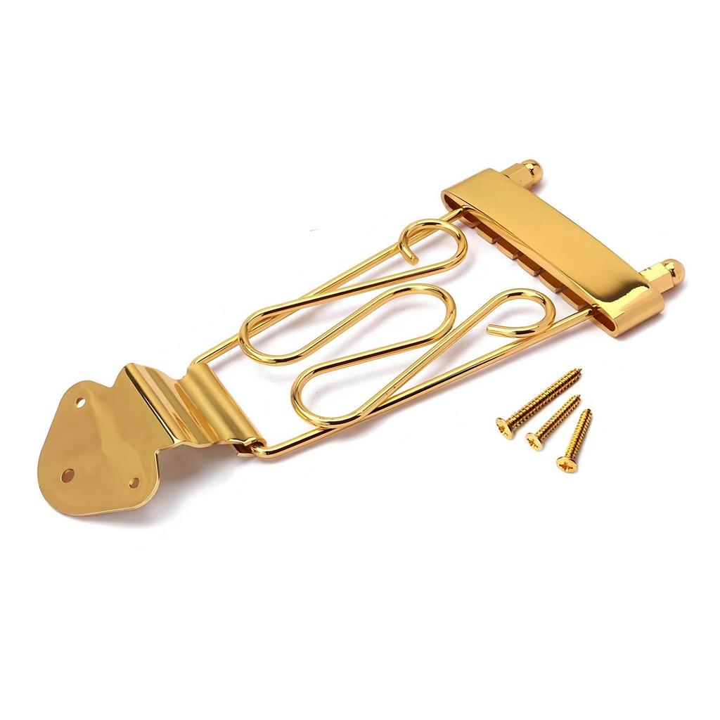Guitar Trapeze Tailpiece with Mounting Screws, Replacement Repair Parts, Metal String Plate, 6 String for Jazz Archtop