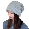 Winter Pile Hat for Women with Large Head Circumference Loose Hat Fashionable Warm and Cold Hat Versatile Woolen Knitted Hat