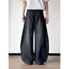 Vintage Washed Deconstructed Cropped Flared Jeans Men Women Relaxed Fit Straight Leg Wide Dragging Pants