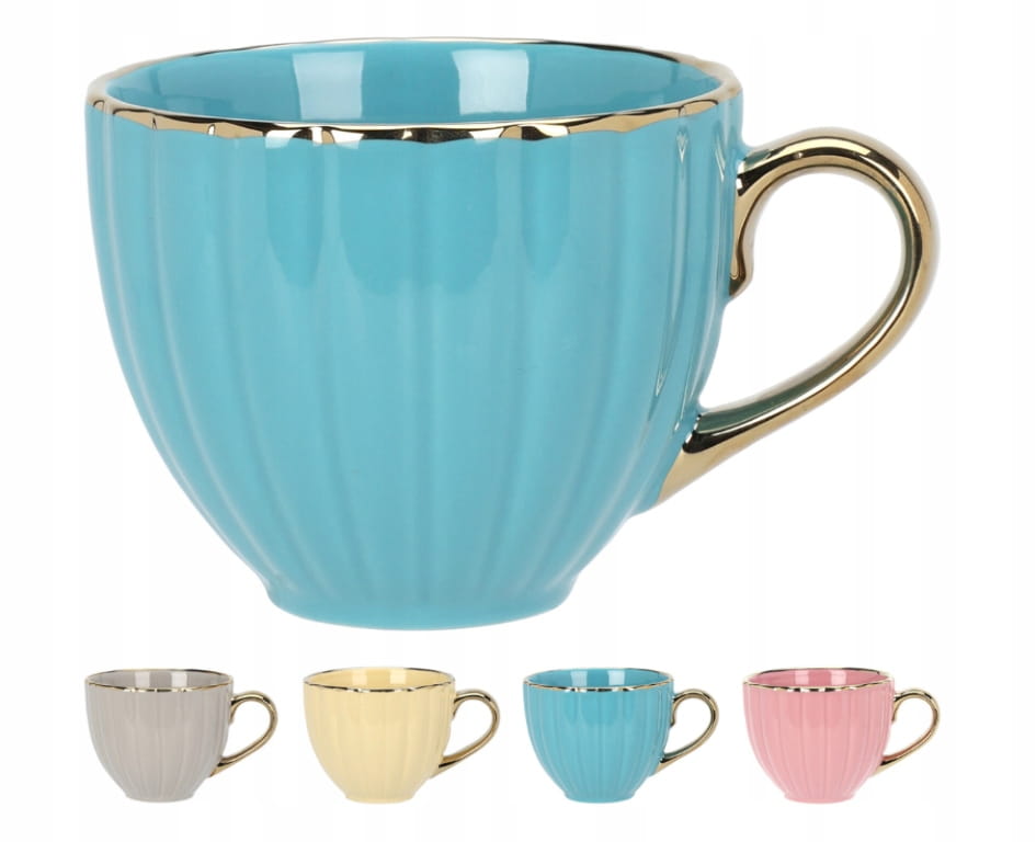 Dekoracyjny kubek porcelanowy na kawę lub herbatę 400 ML