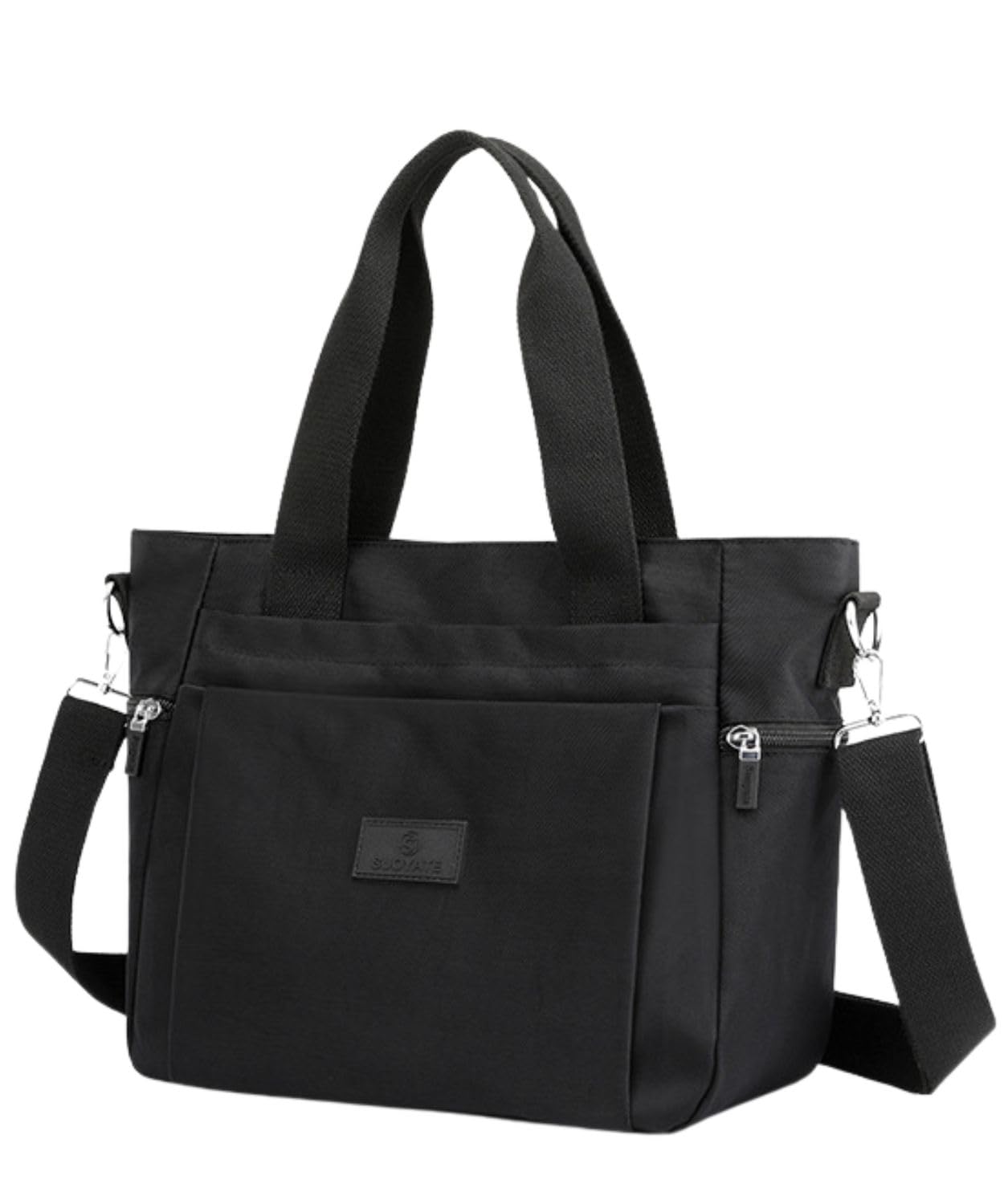 

tote bag with many shoulder large crossbody shoulder black [motayu18] Ultra-lightweight pockets, bag, capacity, bag, A4, commuter, bag, bag, чорний