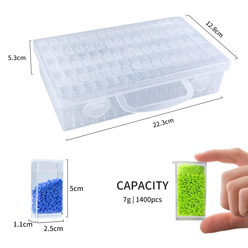 64 84 Grids Diamant Malerei Lagerung Box Tragbare Seed Bead Organizer Fall DIY Nail art Kunststoff Behälter