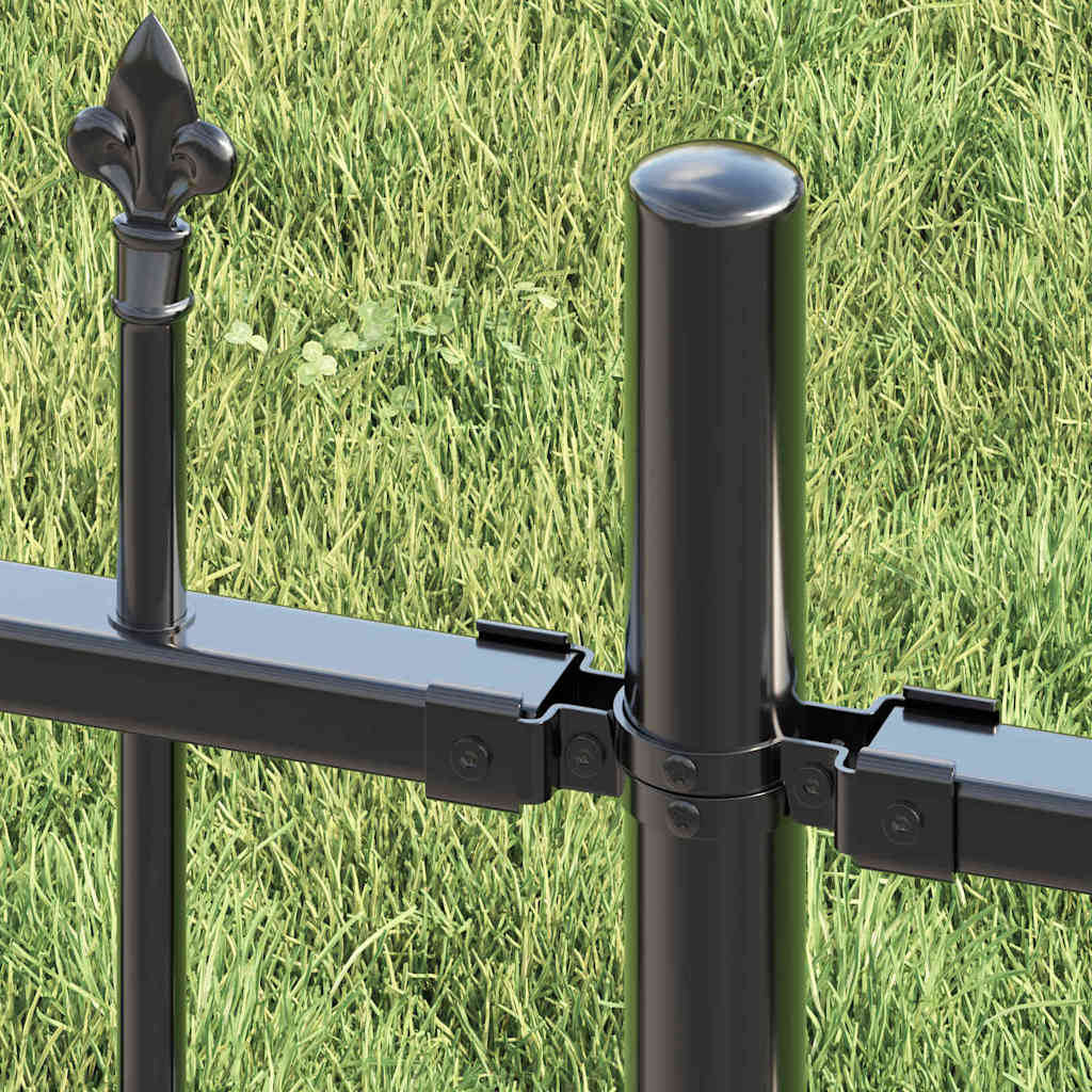 Garden Fence Woerden Gray 240 X 190 Cm Powder Coated Steel