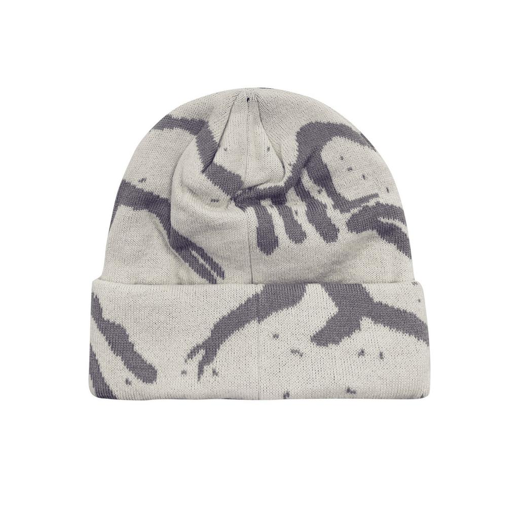 Winter Printed Embroidered Woolen Hat Double-sided Letter Embroidery Rolled Edge Knitted Hat Letter Hat