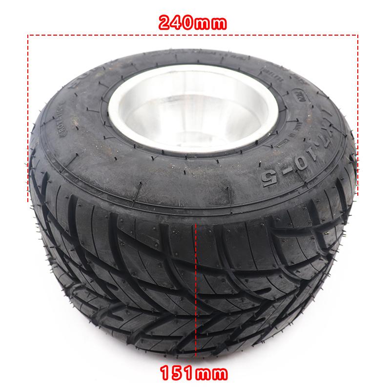 Field kart tires Front 10x4.50-5 and rear 11x7.10-5 inch rain tire vacuum tires are suitable for drift kart accessories