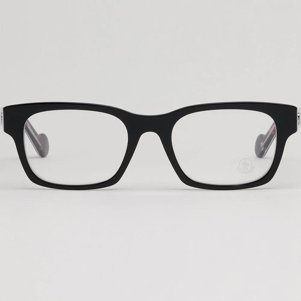 Moncler Eyeglass Frames ML5070 005 Black Square Horn-rimmed