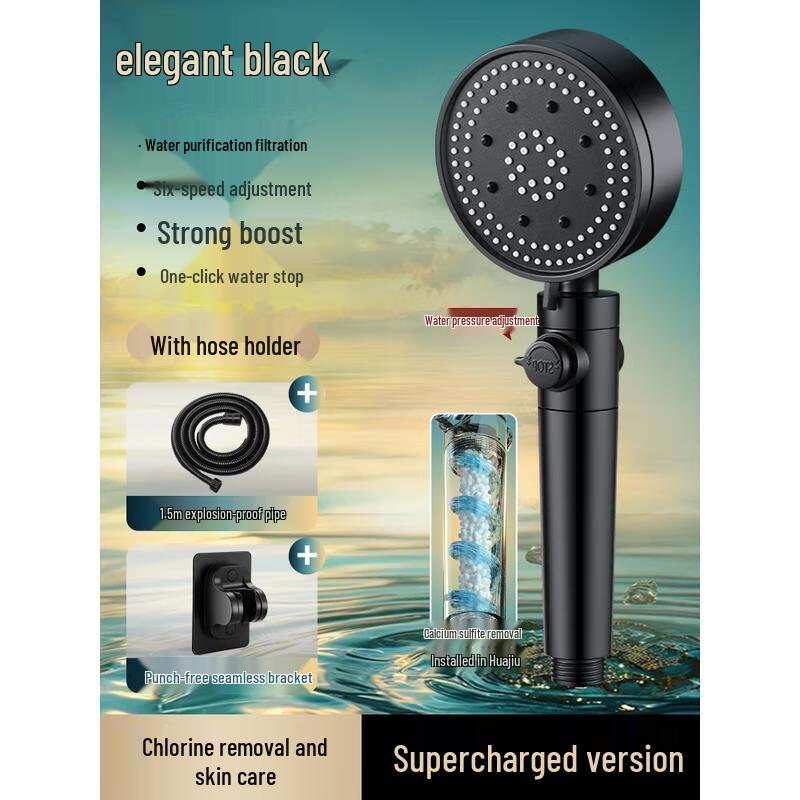 HANDUNYOU Pressurized Shower Head Set