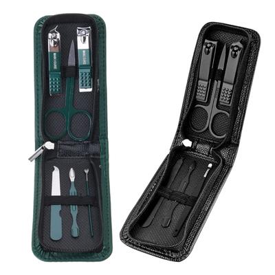 Manicure Set Professional Nail Clippers Kit Pedicure Care Tools Stainless Steel Grooming Kit 6Pcs for Travel or Home