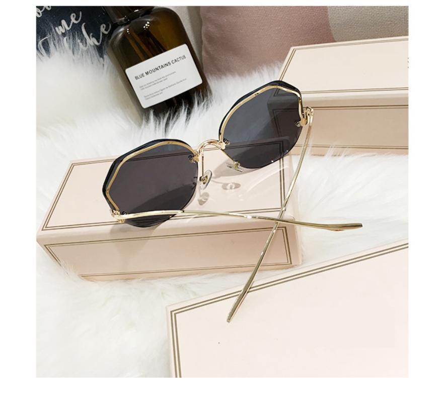 Fashion Rimless Sunglasses Vintage Sun Glasses Women Brand Travel Gradient Sun Glasses Luxury Eyewear Outdoor