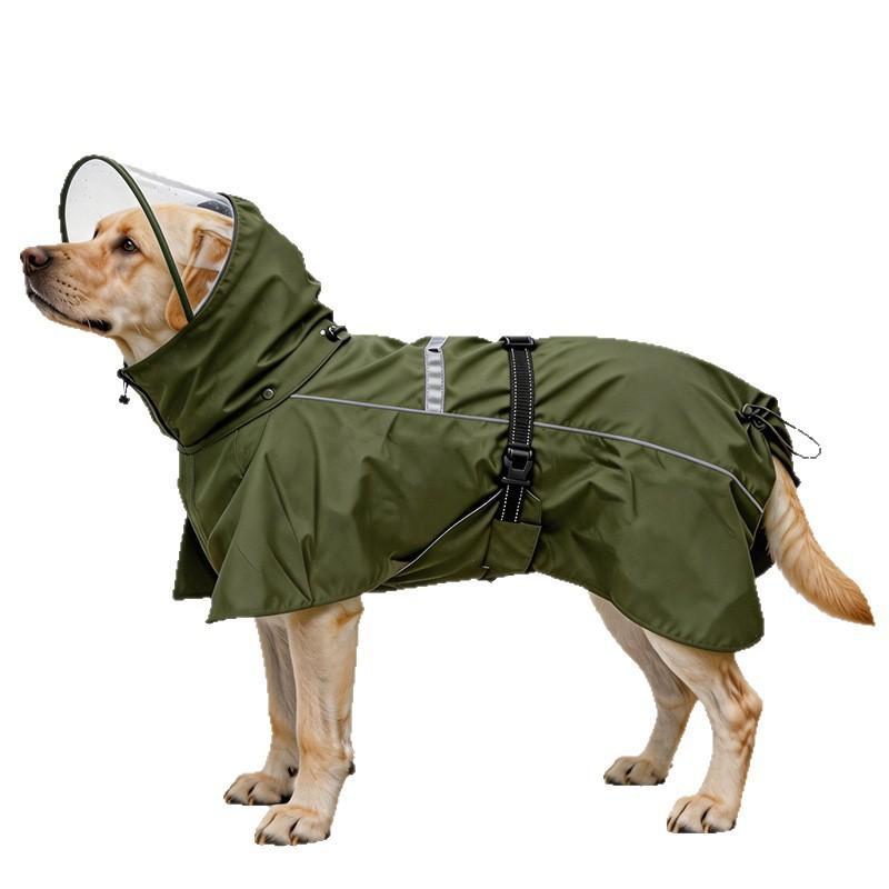 Wasserdichter Hunderegenmantel mit Kapuze Kleine Mittlere Große Rassen Labradoodle Golden Retriever Corgi Alle