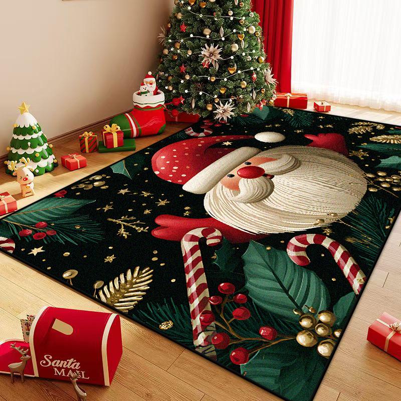 Christmas Modern CARPET FOR LIVE ROOM Luxury Home Decoration Bedroom Large Area Rugs Washable Antiskid Lounge Floor Mats Bedside