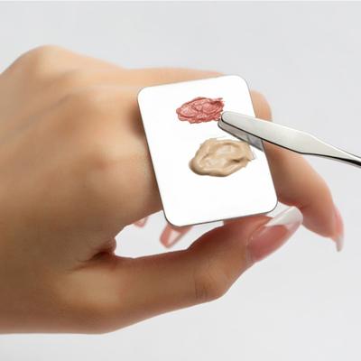 Multifunctional Makeup Palette Mixing DIY Stainless Steel Paint Palette Tray Mixing Rod Spatula Set for Beauty