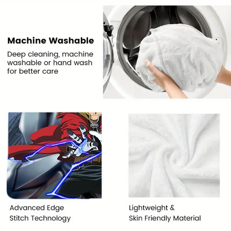 The Elric brothers Alphonse Elric 2D Flat Pattern Flannel Blanket High quality All Seasons Warmth and Comfort Perfect for Christmas Gifts.NMT0928187