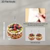 2D Flat Funny Imitation Dessert Food Drop Dangle Earrings for Women Acrylic Cute Strawberry Cake Earrings Cute Simulation Dessert Food Snacks Earrings