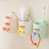 Niedlicher Cartoon Zahnbürstenhalter Zahnbürsten-Aufbewahrungsständer Wandmontiert Badezimmer Elektrische Zahnbürste Zahnpasta Aufbewahrungsbox