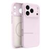 Planet Guard Liquid Silicone Skin-Friendly Magnetic Silicone Phone Case for iPhone 17 Pro MagSafe Minimalist Luxury Full-Coverage Shockproof Pink