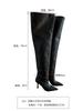 Song Xixi, super large tube circumference high-heeled boots European and American spice girls pointed-toed thin heels over the knee wide tube boots