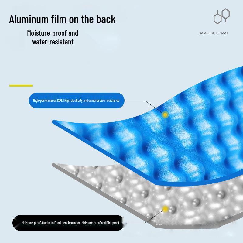 Outdoor Egg Tray Folding Moisture-proof Camping Mat - Thickened Aluminum Film Portable Sleeping Pad