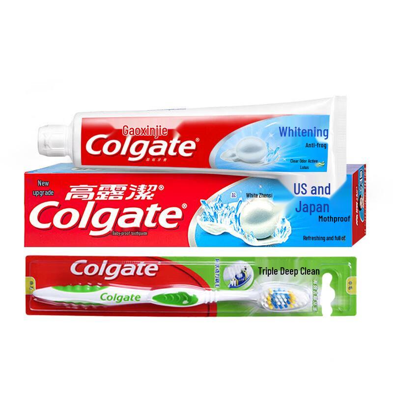 

Colgate Gum Care Anti-Cavity Whitening Toothpaste & Triple Deep Clean Toothbrush Set