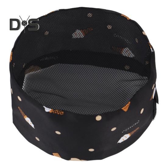 

Поварской колпак унисекс для кухни, колпак для ресторана отеля, колпак повара с хорошей воздухопроницаемостью, полый сетчатый верх, рабочая кепка официанта, колпак для повара, мастерская, заводская кепка D