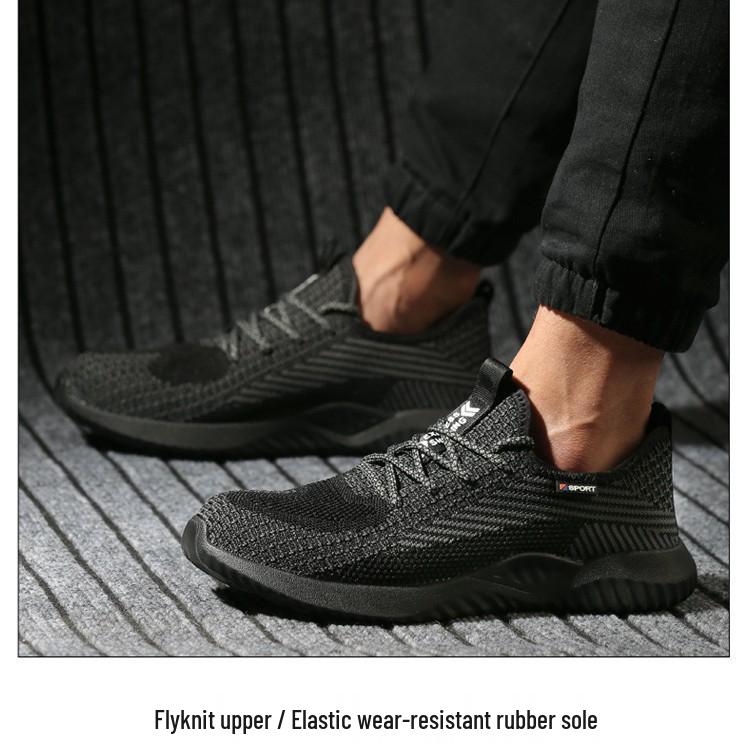 Herren Atmungsaktive Rutschfeste Sicherheitsschuhe - Stoß- und Durchstichfestes Sportschuhwerk