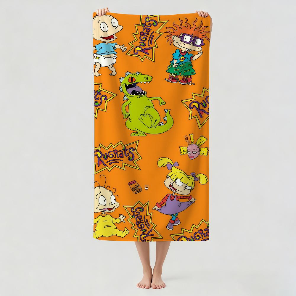 Funny cartoon R-rugrat Towel Drying Bath Towel Applicable To Light Swimming Camping Yoga Beach Out