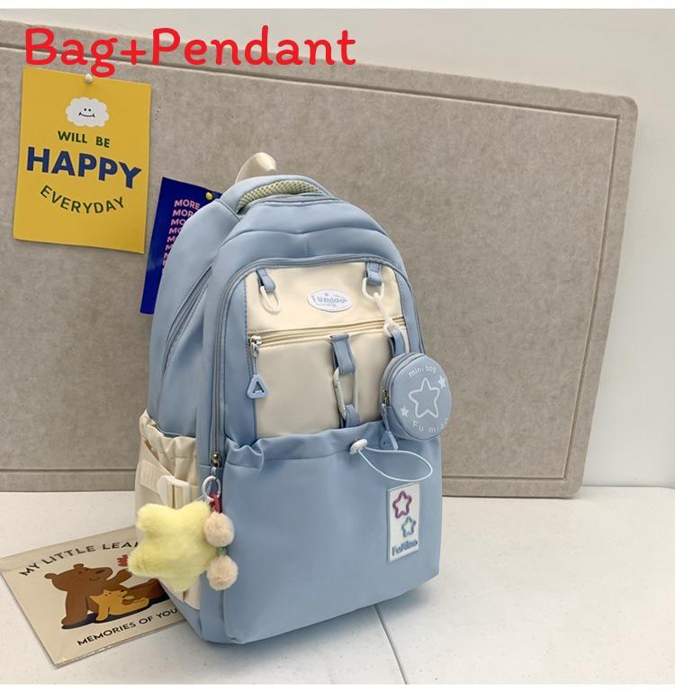 Girl Backpack With Nylon Material And Laptop Storage For School Education