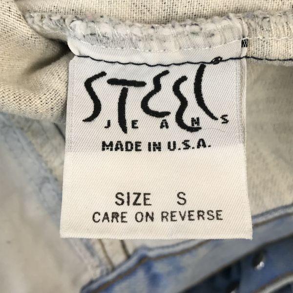 Steel Jeans USA 80er-90er Vintage Patchwork Denimjacke Herren S Western(GEBRAUCHT)