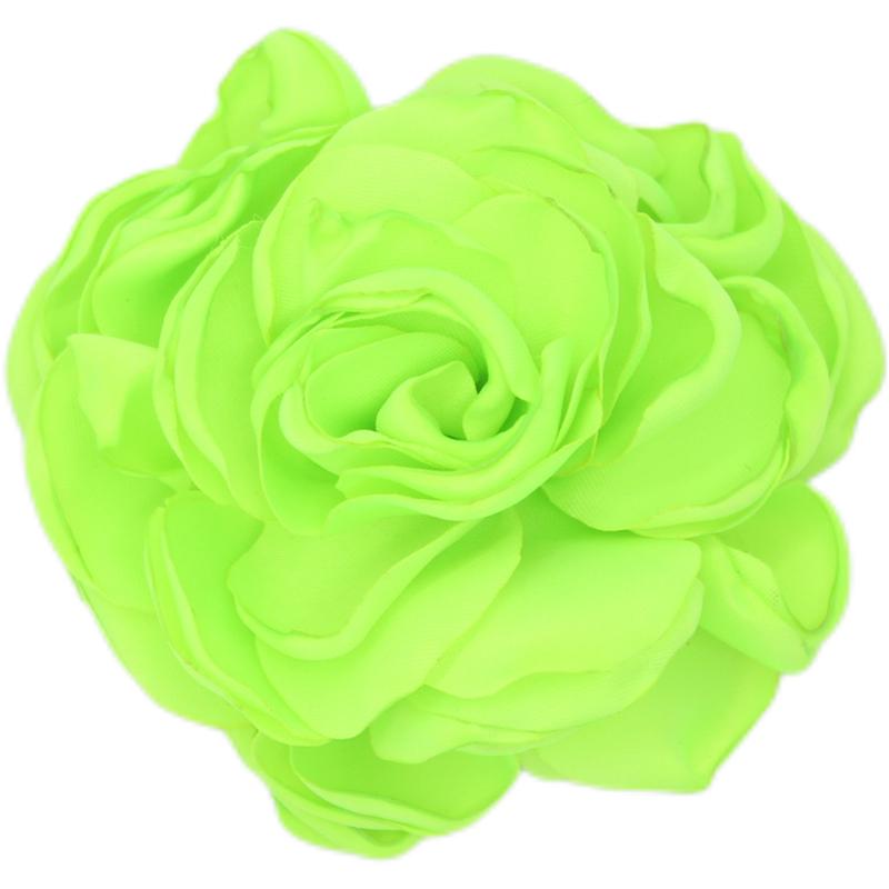 

Корейский атласный цветок камелии с опаленным краем, сделай сам, аксессуар для детской повязки на голову