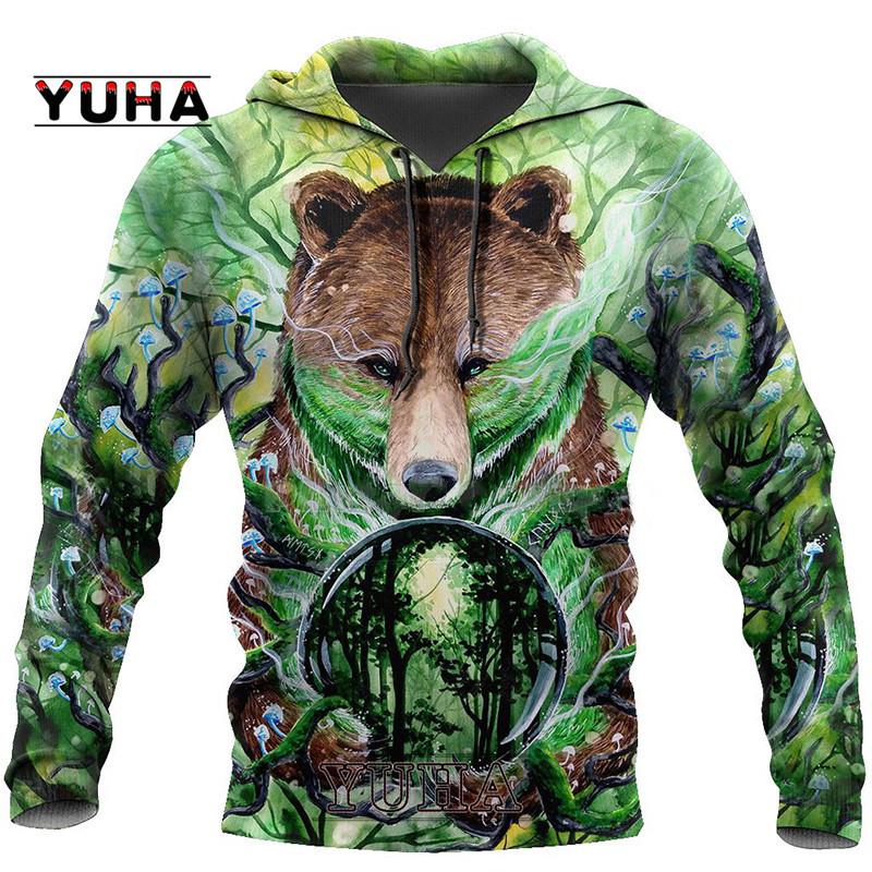 

Толстовка с капюшоном для охоты на медведя, толстовки с 3D принтом/толстовка для женщин, большой черный медведь, лук, охотничий медведь, большие размеры 6XL