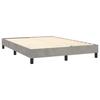 Lit avec sommier et matelas - Maison Exclusive - 140x190cm - Velours gris clair - Tête de lit réglable