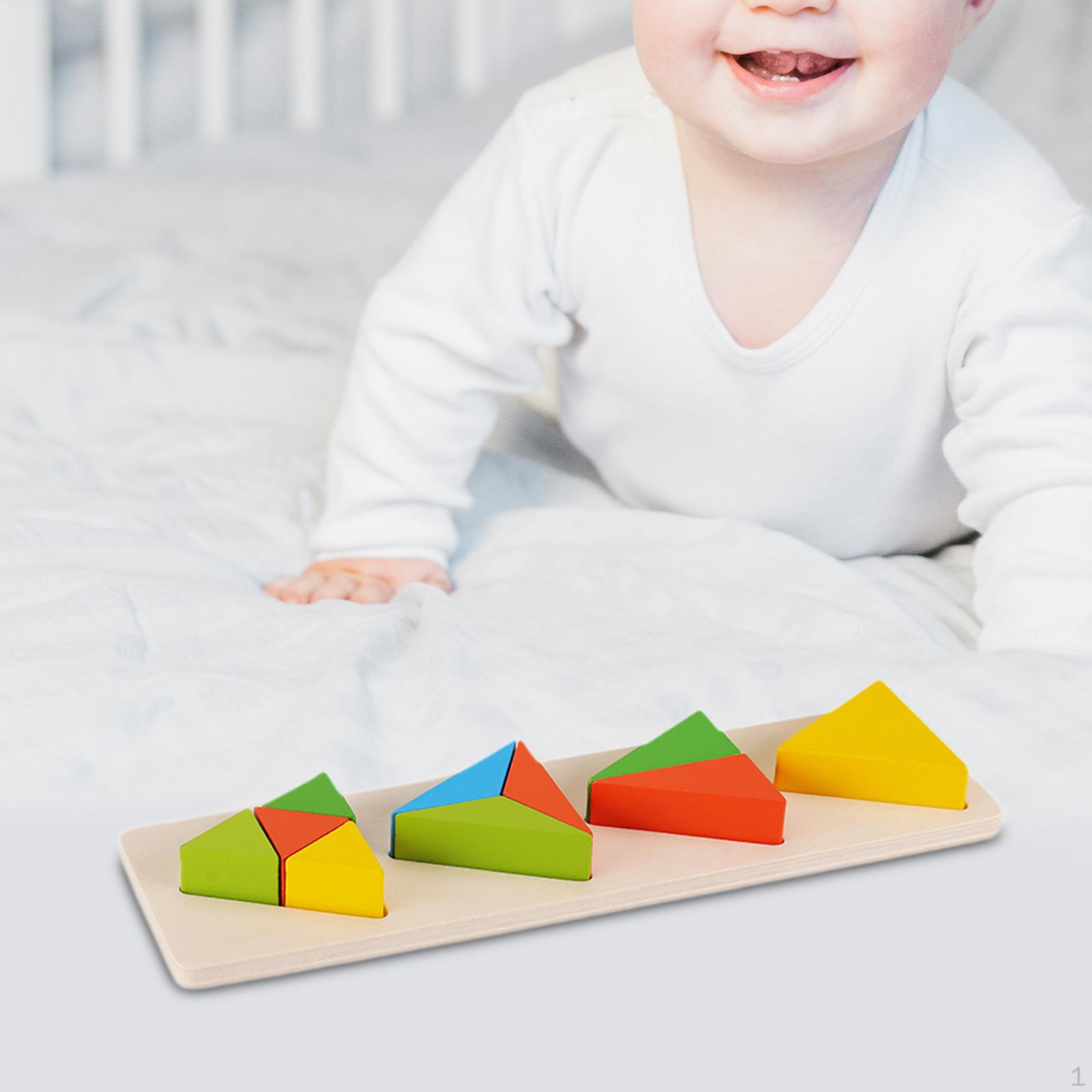 

Красочные деревянные игрушки для сортировки фигур для детей Triangular