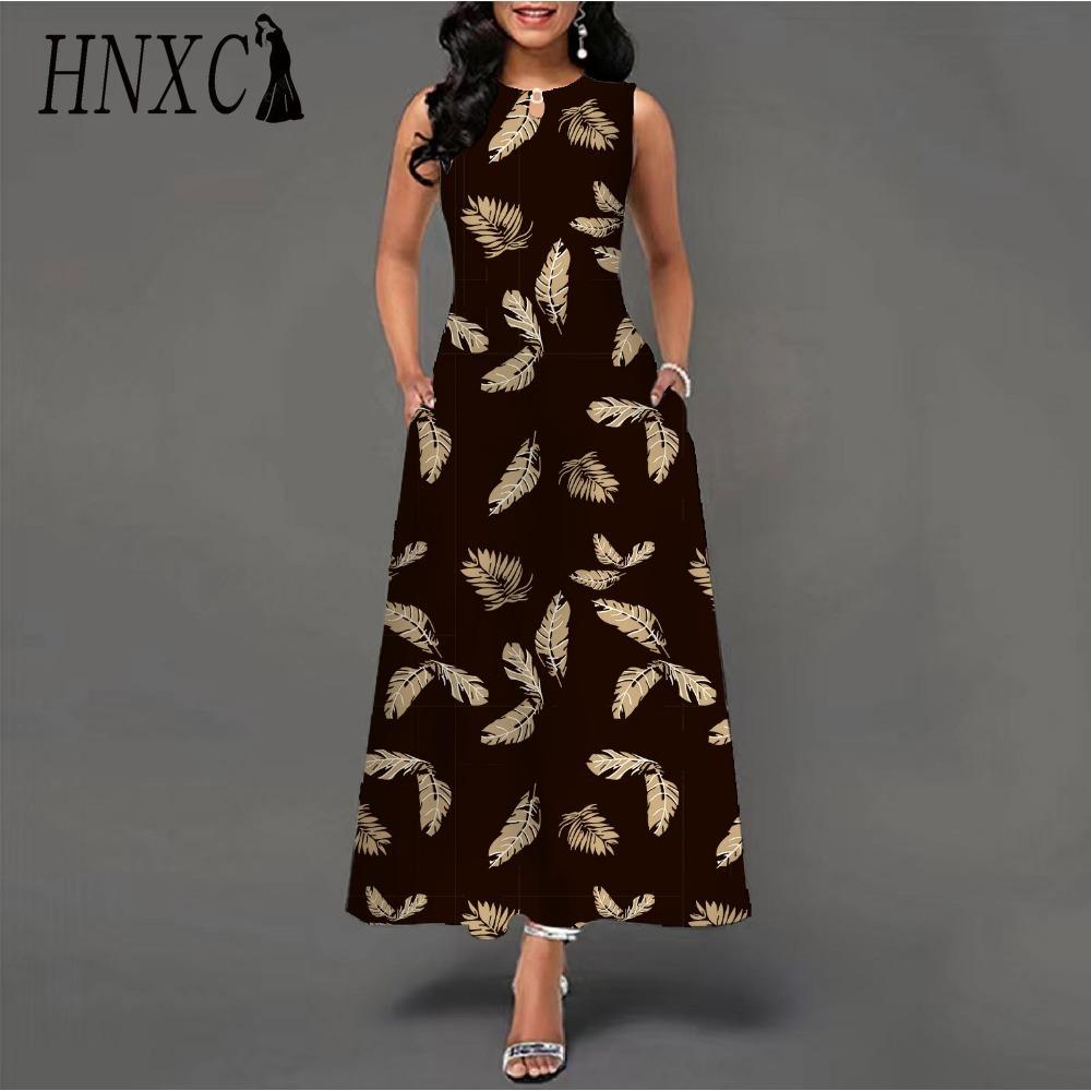 

HNXC 48 цветов Новое женское свободное винтажное платье с оборками и цветочным принтом Платье Befree Майки для большой летней вечеринки Элегантные платья макси XXXXXL