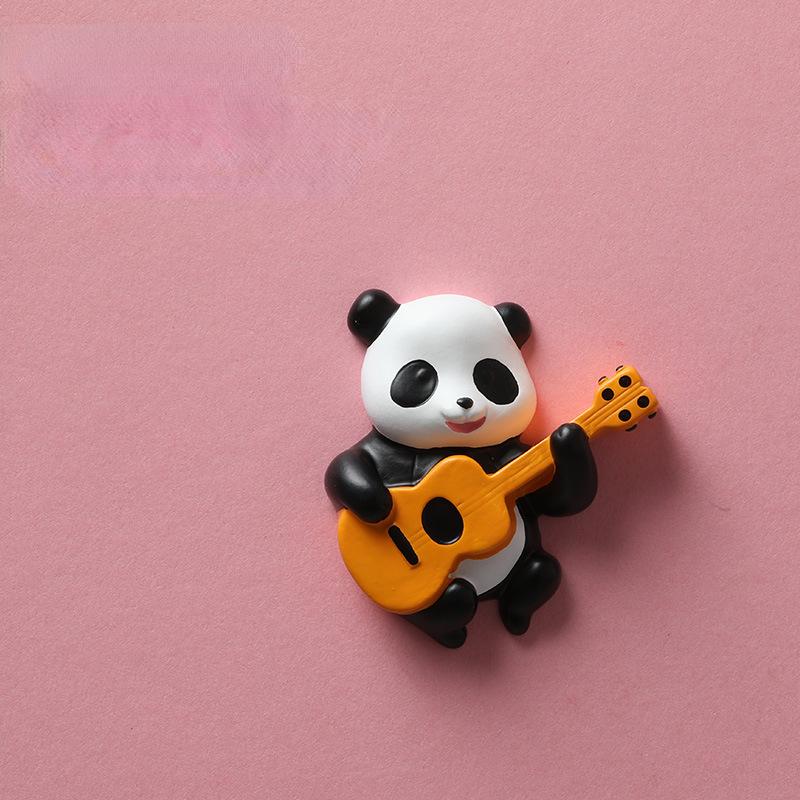 Panda Refrigerator Magnetic Sticker Resin Refrigerator Decoration Magnet Creative Magnetic Sticker Po Wall