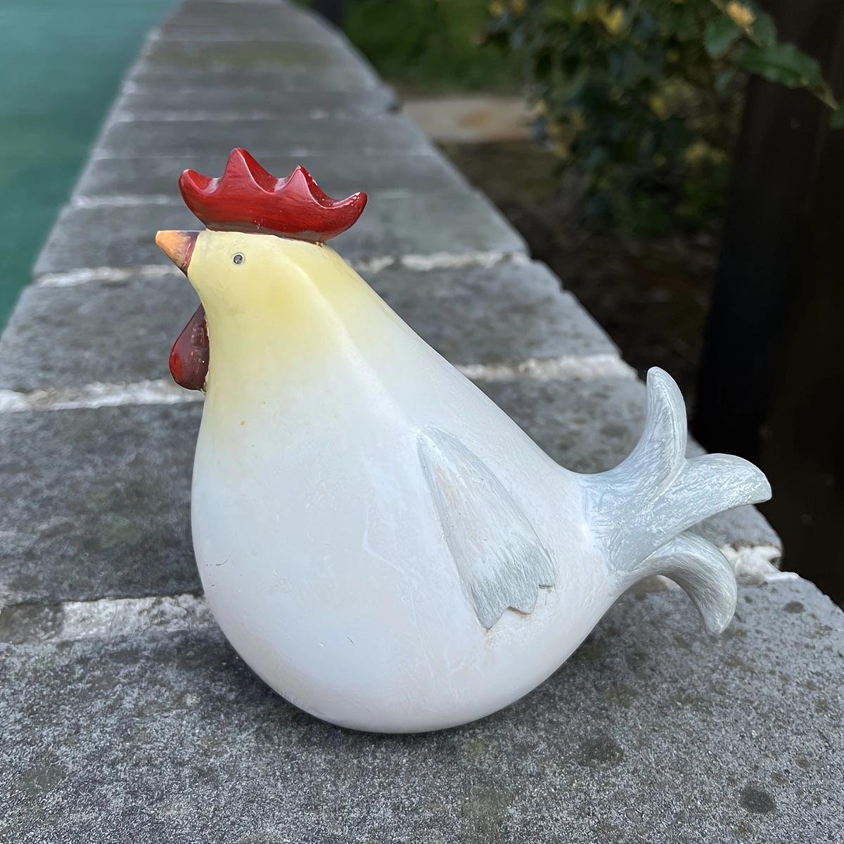 

Cute cute hen chicken baby creative resin statue courtyard decoration porch living room windowsill ornament
