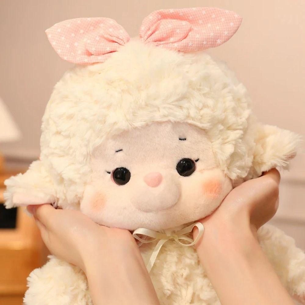 Cartoon Lamb Plush Toy Fluffy Animal Fluffty Doll Creative Sheep Plush Doll  Home Decor