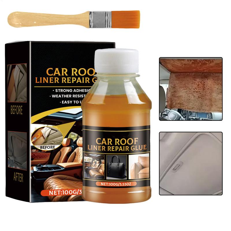 Car Roof Liner Repair Glue 100g Automotive Adhesion Promoter Quick Drying Leather Headliner Repair Adhesive Strong Fabric Liquid