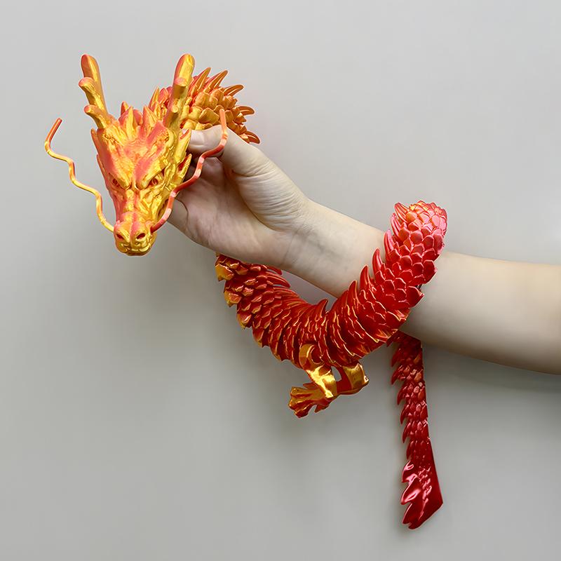 88СМ 3D-надрукований Кристалічний Дракон-самоцвіт Іграшка-фіджет, що обертається, Рухомий Дракон, Подарунок для дітей з СДУГ, Ідеально підходить для подарунка на День народження